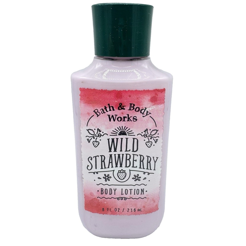 Bath & Body Works Wild Strawberry Body Lotion 8 Oz Rare Retired Shea Vitamin E